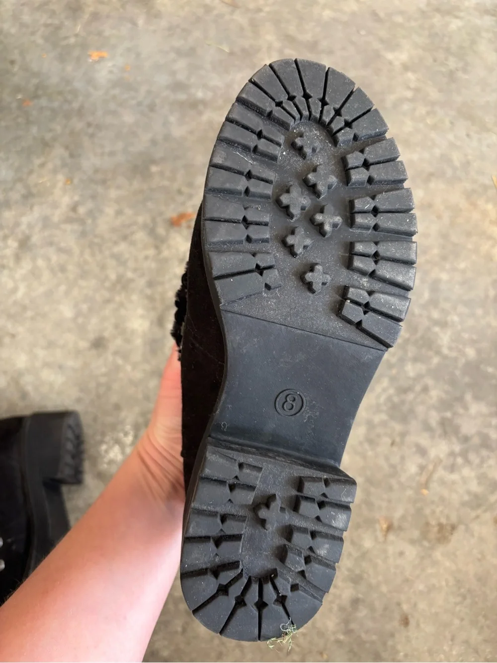 Target Black Faux-Fur Lace-Up Winter Boots